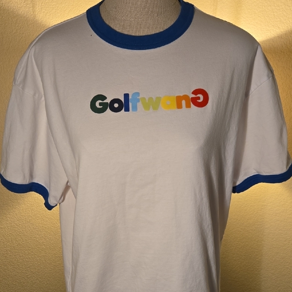 Golfwang White and Blue Ringer‎ Tee